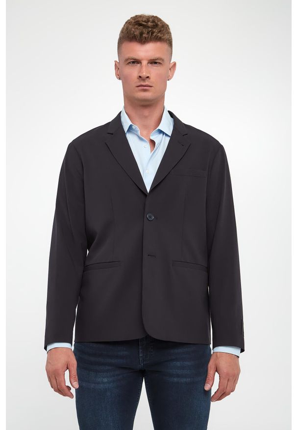 Armani Exchange - Marynarka męska z wełną ARMANI EXCHANGE. Materiał: wełna