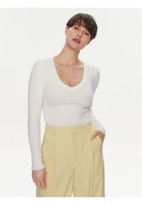 Morgan Sweter 241-MCORDE Écru Slim Fit. Materiał: wiskoza #1