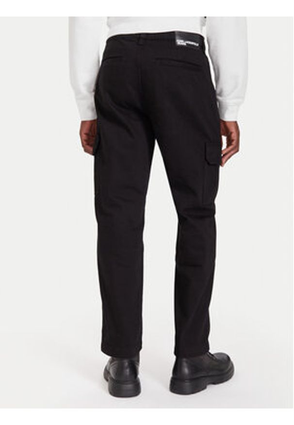 Karl Lagerfeld Jeans Spodnie materiałowe A4M10100 Czarny Regular Fit. Kolor: czarny. Materiał: bawełna