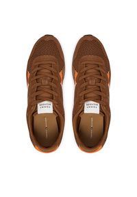 TOMMY HILFIGER - Tommy Hilfiger Sneakersy FM0FM05831 Brązowy. Kolor: brązowy. Materiał: materiał #3