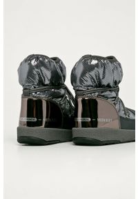 Moon Boot - Śniegowce Low Nylon Premium. Nosek buta: okrągły. Zapięcie: sznurówki. Kolor: szary. Materiał: nylon