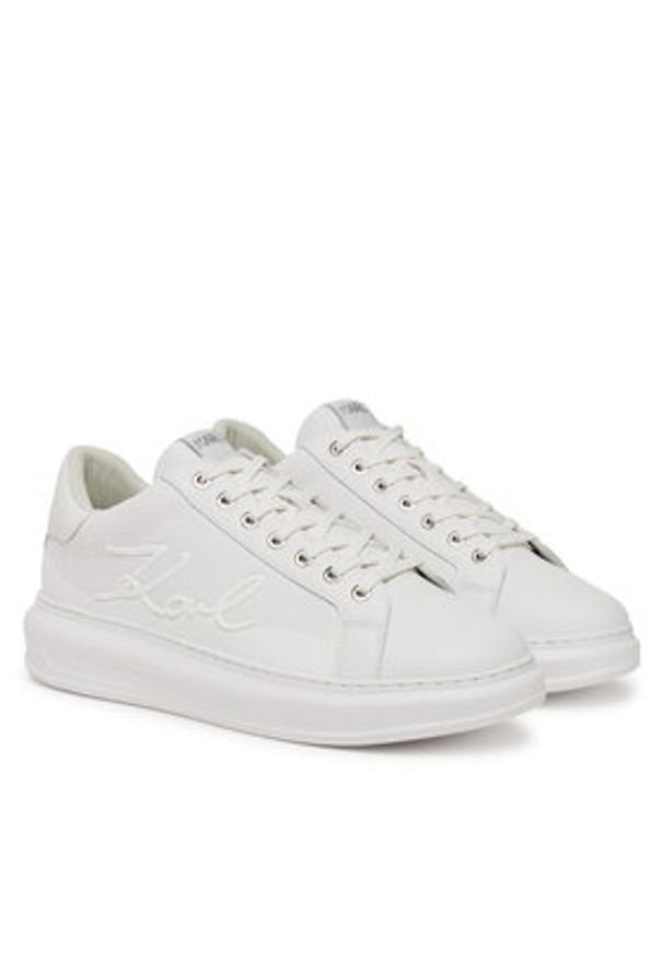 Karl Lagerfeld - KARL LAGERFELD Sneakersy KL52548F Biały. Kolor: biały. Materiał: skóra