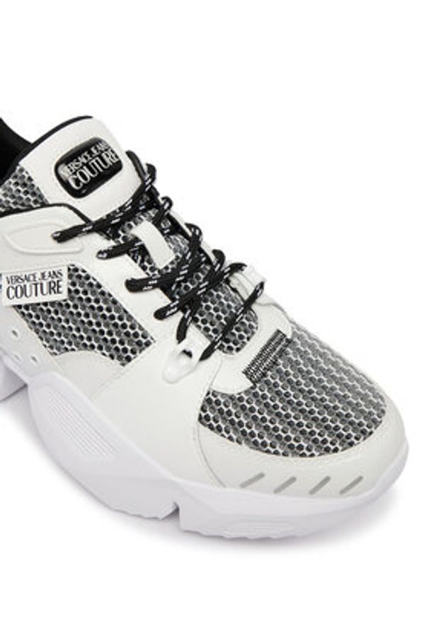 Versace Jeans Couture Sneakersy 80YA3SU4 ZSD89 Biały. Kolor: biały. Materiał: mesh
