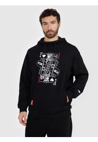 4f - 4F Bluza dresowa nierozpinana z kapturem męska - czarna XL. Typ kołnierza: kaptur. Kolor: czarny. Materiał: dresówka. Styl: klasyczny #1