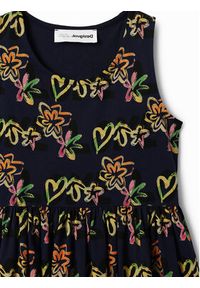 Desigual Sukienka codzienna 23SGVK11 Granatowy Regular Fit. Okazja: na co dzień. Kolor: niebieski. Materiał: bawełna. Typ sukienki: proste. Styl: casual