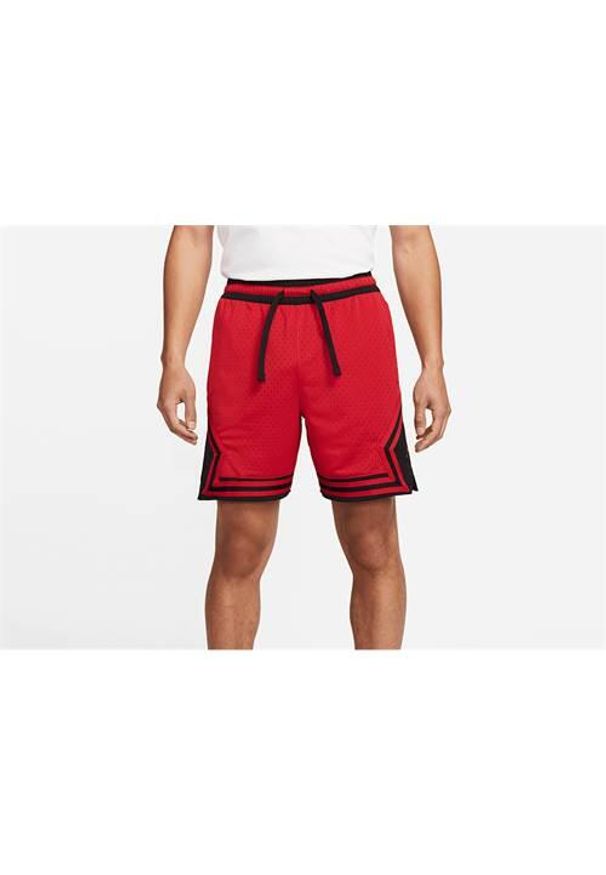 Spodnie koszykarskie męskie Nike Air Jordan Dri-fit. Kolor: czerwony. Materiał: materiał, syntetyk. Technologia: Dri-Fit (Nike). Długość: krótkie. Sport: koszykówka