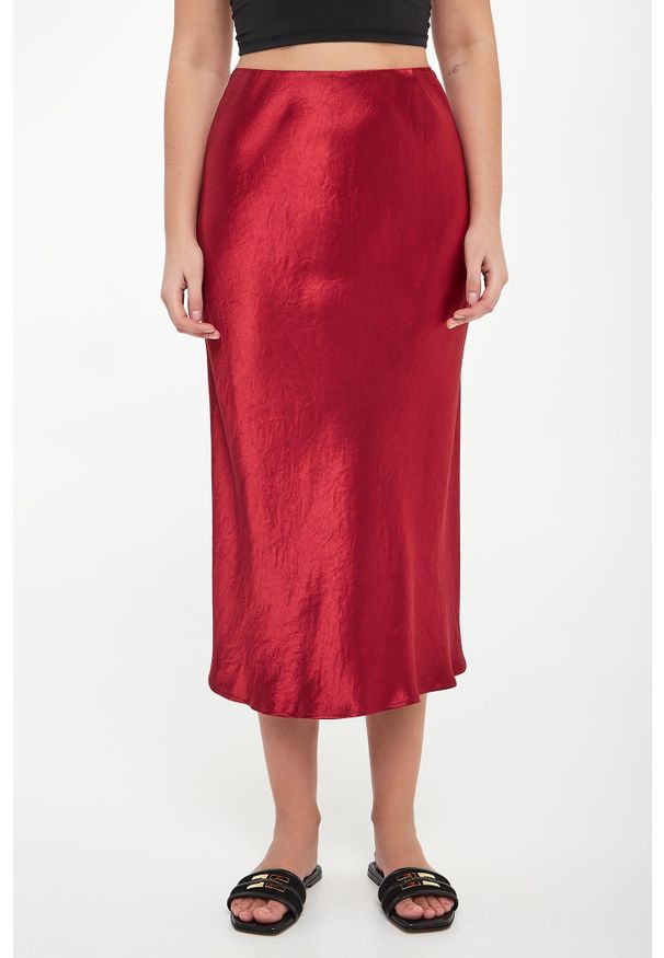 Spódnica midi satynowa Alessio MM. Materiał: satyna
