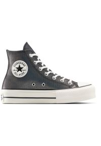 Buty sportowe Converse Chuck Taylor All Star Lift Platform Sparkle. Kolor: szary. Materiał: materiał. Obcas: na platformie. Styl: sportowy #1