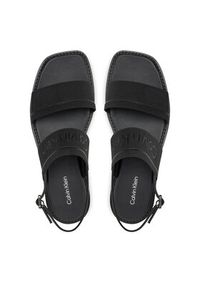 Calvin Klein Sandały Flat Sandal He HW0HW01990 Czarny. Kolor: czarny. Materiał: materiał #6