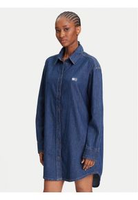 Tommy Jeans Sukienka jeansowa DW0DW21420 Granatowy Relaxed Fit. Kolor: niebieski. Materiał: bawełna #1