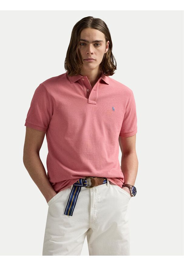 Polo Ralph Lauren Polo 710536856466 Różowy Slim Fit. Typ kołnierza: polo. Kolor: różowy. Materiał: bawełna