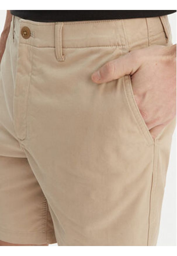 Calvin Klein Jeans Szorty materiałowe LV04RF617G Beżowy Regular Fit. Kolor: beżowy. Materiał: bawełna