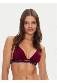 Calvin Klein Swimwear Góra od bikini KW0KW02424 Bordowy. Kolor: czerwony. Materiał: syntetyk #1