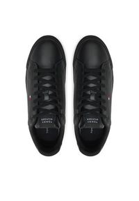 TOMMY HILFIGER - Tommy Hilfiger Sneakersy Icon Court Lth Flag Ess FM0FM05317 Czarny. Kolor: czarny. Materiał: skóra #4