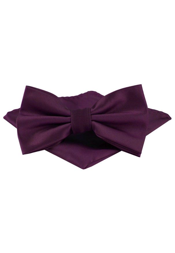 Mucha Męska w Zestawie z Poszetką - Alties - Burgundowa. Kolor: czerwony. Styl: elegancki, sportowy