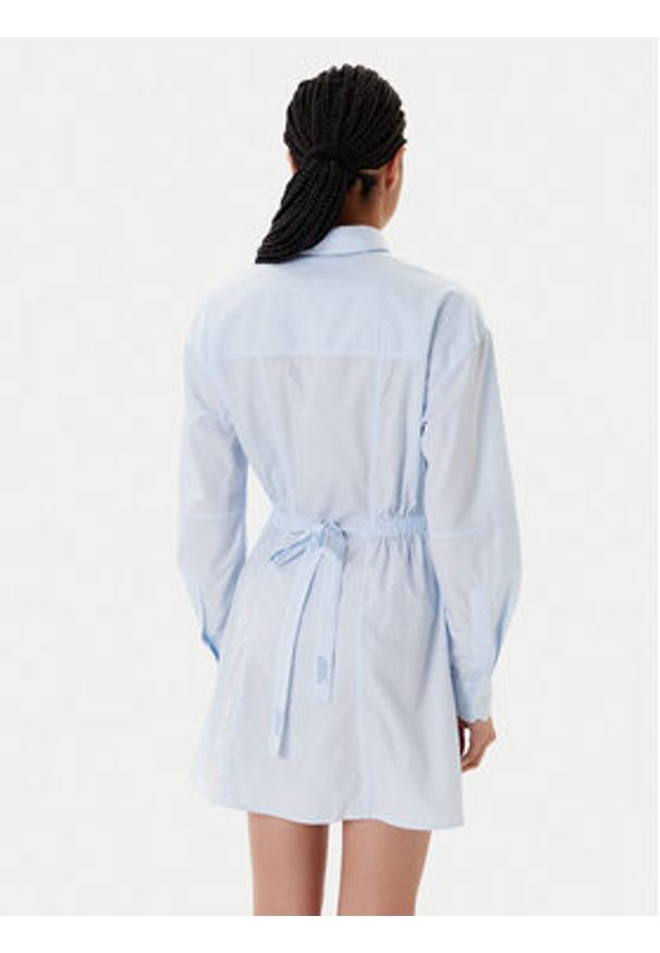 Tommy Jeans Sukienka koszulowa DW0DW21744 Błękitny Regular Fit. Kolor: niebieski. Materiał: bawełna. Typ sukienki: koszulowe