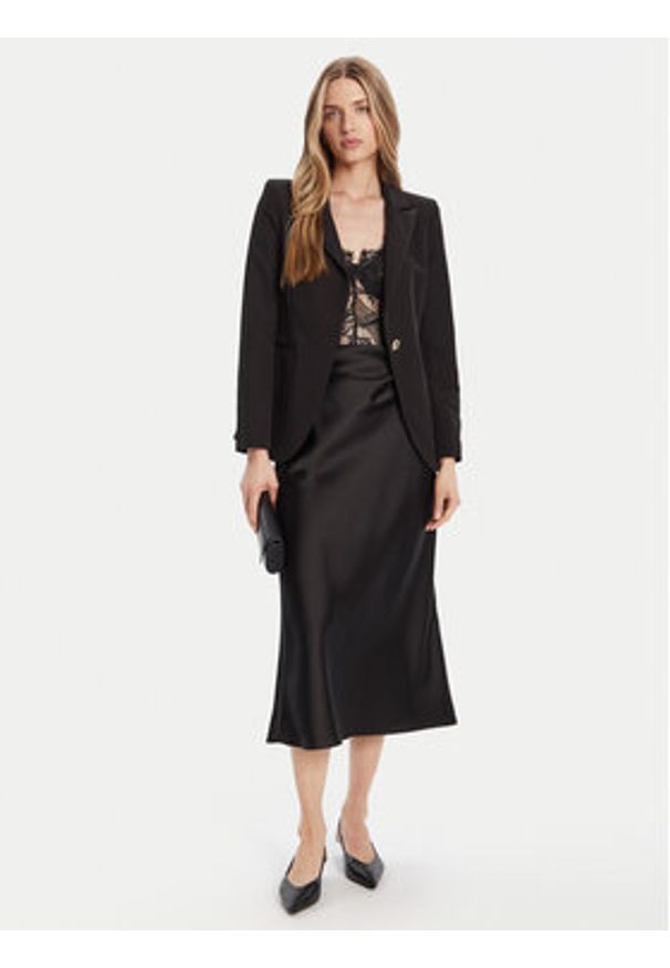 Rinascimento Spódnica midi CFC0125416003 Czarny Regular Fit. Kolor: czarny. Materiał: syntetyk
