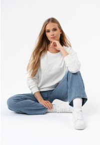 Volcano - Bluza z napisem B-GLOW. Materiał: bawełna, skóra, materiał. Wzór: napisy. Styl: klasyczny #1