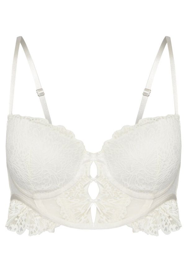 Hunkemöller Biustonosz z fiszbiną 302382 Écru. Materiał: syntetyk