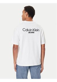 Calvin Klein Jeans T-Shirt LV04RD825G Biały Regular Fit. Kolor: biały. Materiał: bawełna #5