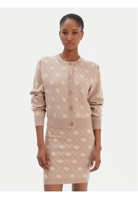 Guess Kardigan W4BR0D Z3JD2 Beżowy Regular Fit. Kolor: beżowy. Materiał: syntetyk #1