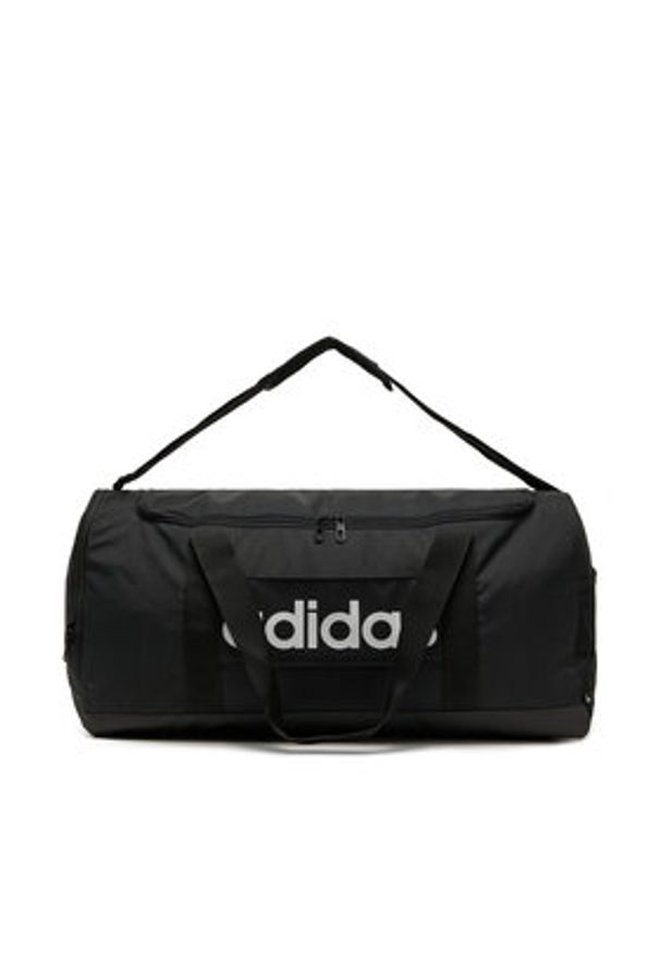 Adidas - adidas Torba Linear Duffel Medium JD9555 Czarny. Kolor: czarny. Materiał: materiał