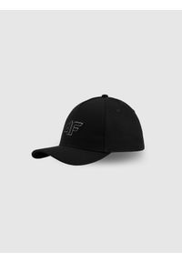 4f - 4F Czapka z daszkiem snapback dziecięca - czarna MT. Kolor: czarny. Materiał: bawełna, materiał. Styl: sportowy, casual, klasyczny, młodzieżowy #1