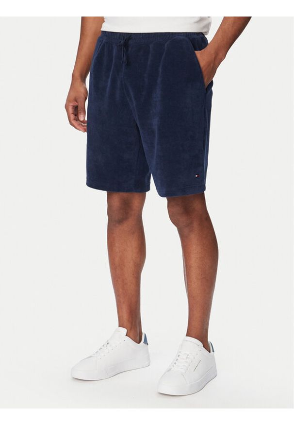 TOMMY HILFIGER - Tommy Hilfiger Szorty sportowe MW0MW42880 Granatowy Regular Fit. Kolor: niebieski. Materiał: bawełna. Styl: sportowy
