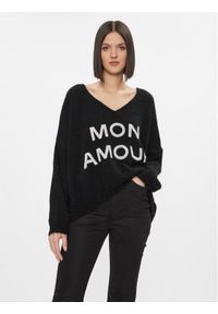 Kontatto Sweter 3M1200 Czarny Oversize. Kolor: czarny. Materiał: syntetyk #1