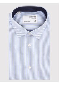 Selected Homme Koszula New Mark 16058640 Błękitny Slim Fit. Kolor: niebieski. Materiał: bawełna #3