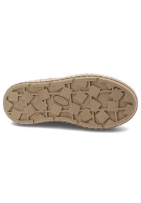 CheBello - Beżowe Sneakersy Chebello Stylowe Obuwie Damskie Z Futerkiem. Okazja: na co dzień. Kolor: beżowy. Materiał: futro. Styl: elegancki