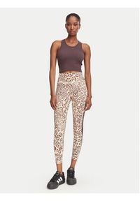 Adidas - adidas Legginsy Farm Rio Optime KR0231 Beżowy jasny Slim Fit. Kolor: beżowy. Materiał: syntetyk #5