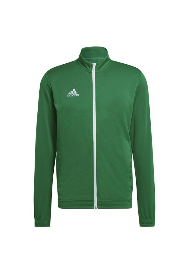 Adidas - Bluza piłkarska męska adidas Entrada 22 Track Jacket. Kolor: zielony, biały, wielokolorowy. Materiał: materiał. Sport: piłka nożna