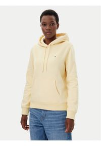Tommy Jeans Bluza Flag DW0DW19958 Beżowy Regular Fit. Kolor: beżowy. Materiał: bawełna