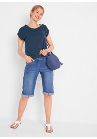 bonprix - T-shirt z czystej bawełny organicznej. Kolor: niebieski. Materiał: bawełna #3