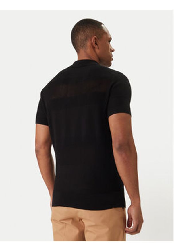 Karl Lagerfeld - KARL LAGERFELD Polo 655009 562301 Czarny Regular Fit. Typ kołnierza: polo. Kolor: czarny. Materiał: bawełna