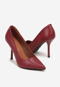 Renee - Bordowe Szpilki Vices z Wkładką ze Skóry Naturalnej Mivika. Okazja: na co dzień. Kolor: czerwony. Materiał: skóra. Obcas: na szpilce. Styl: casual #6