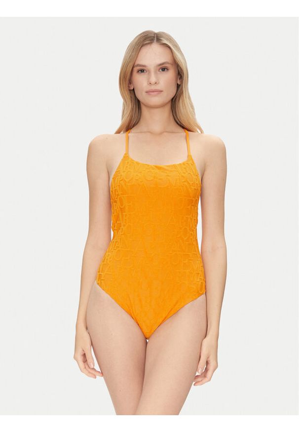 Emporio Armani Strój kąpielowy EW000788 AF12185 F3003 Pomarańczowy. Kolor: pomarańczowy. Materiał: syntetyk