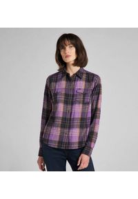 Lee - LEE REGULAR WESTERN SHIRT DAMSKA KOSZULA Z DŁUGIM RĘKAWEM KRATKA AMETHYST ORCHID L45SXATI. Długość rękawa: długi rękaw. Długość: długie. Wzór: kratka