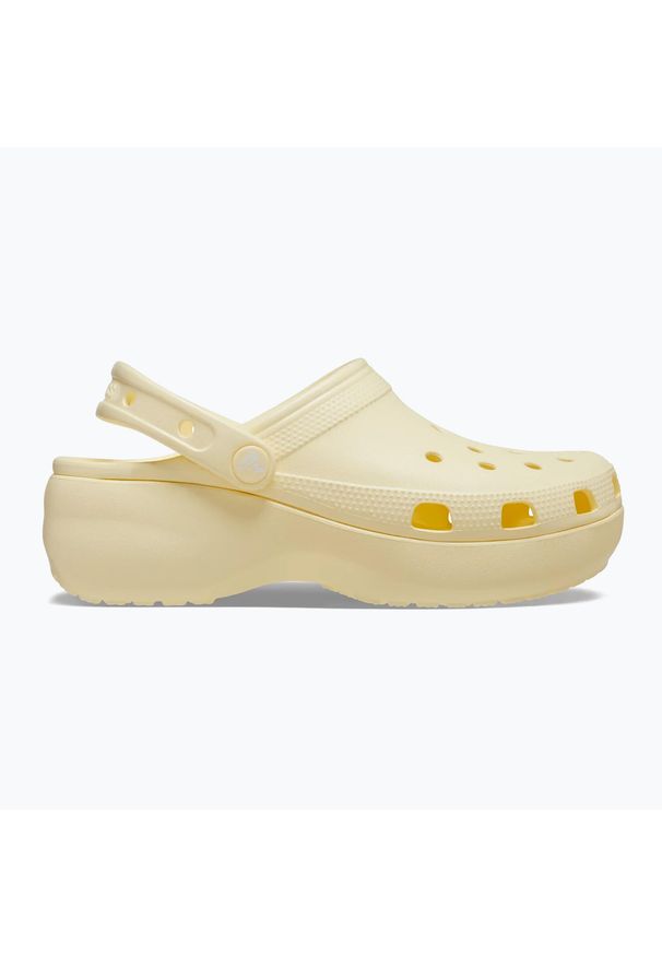 Klapki damskie Crocs Classic Platform Clog. Kolor: żółty. Obcas: na platformie