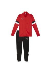 Puma - Dres Męski Team Rise. Kolor: czerwony, wielokolorowy, czarny. Materiał: dresówka