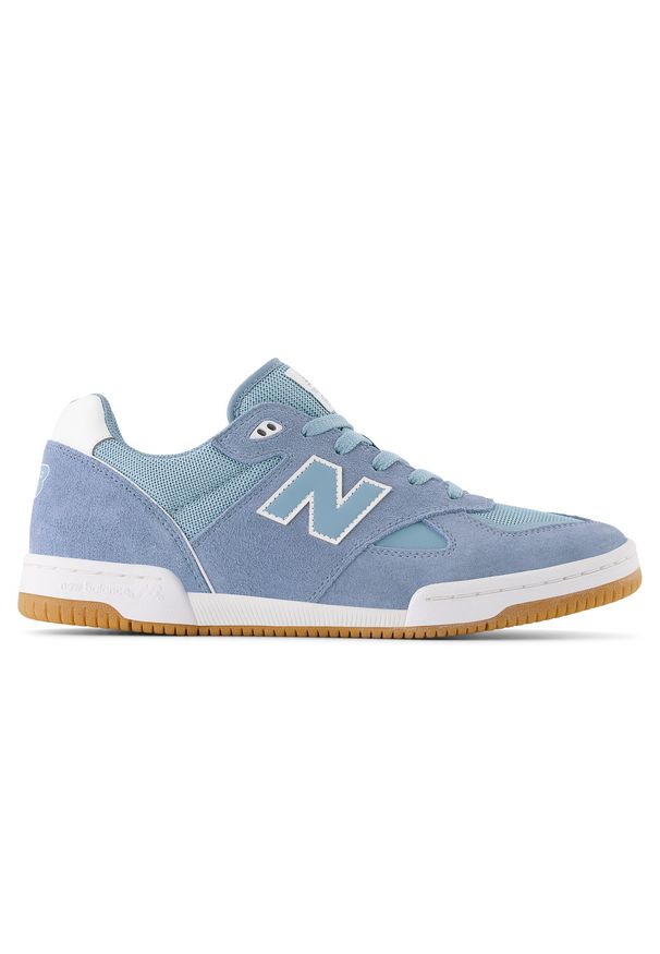 Buty męskie New Balance Numeric NM600BBG – niebieskie. Kolor: niebieski. Materiał: zamsz, materiał, dresówka, guma. Szerokość cholewki: normalna. Sport: fitness, skateboard, bieganie