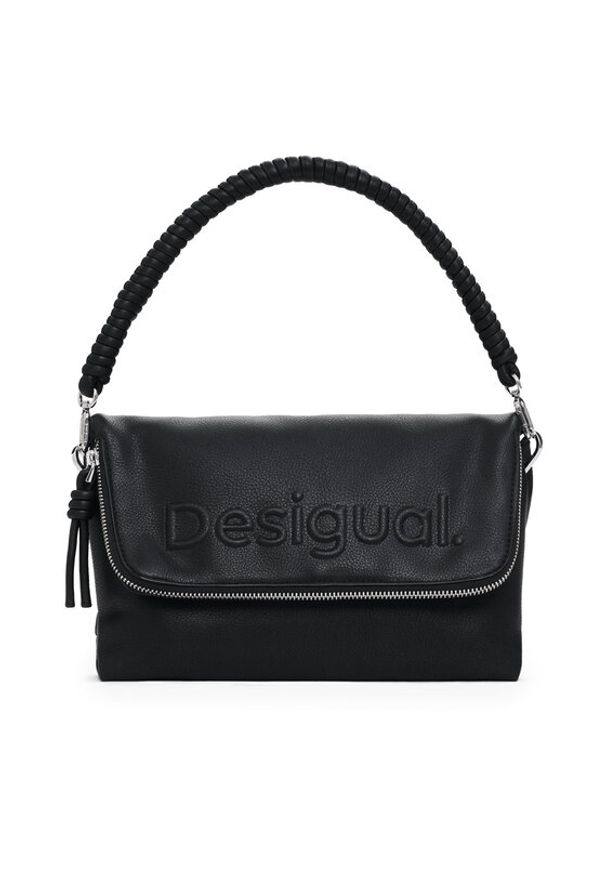 Desigual Torebka 25SAXPBK Czarny. Kolor: czarny. Materiał: skórzane