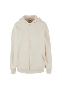 Damska bluza z kapturem zapinana na zamek Urban Classics Cozy. Typ kołnierza: kaptur. Kolor: biały #1