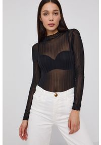 Guess Sweter damski kolor czarny z półgolfem. Kolor: czarny. Materiał: materiał, dzianina. Długość rękawa: długi rękaw. Długość: długie #5