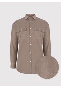 Pako Lorente - PAKO LORENTE - Brązowa koszula sztruksowa z kieszeniami na piersi. Okazja: na co dzień. Kolor: brązowy. Materiał: sztruks. Długość rękawa: długi rękaw. Długość: długie. Sezon: jesień. Styl: casual #6