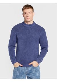 Redefined Rebel Sweter Dustin 212057 Granatowy Regular Fit. Kolor: niebieski. Materiał: syntetyk
