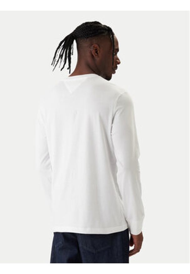 TOMMY HILFIGER - Tommy Hilfiger Longsleeve Brand Love MW0MW41454 Biały Regular Fit. Kolor: biały. Materiał: bawełna. Długość rękawa: długi rękaw