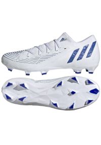 Adidas - Buty piłkarskie adidas Predator Edge.3 L Fg M GW2279 białe białe. Zapięcie: sznurówki. Kolor: biały. Materiał: guma, syntetyk. Sport: piłka nożna