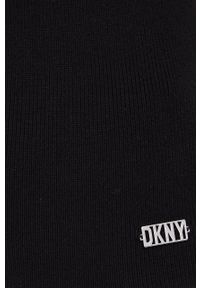 DKNY - Dkny top P2ASAA41 damski kolor czarny z półgolfem. Typ kołnierza: dekolt halter. Kolor: czarny. Materiał: dzianina #2